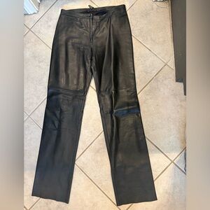 BCBGMaxAzria Black Leather Trousers